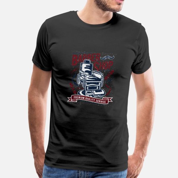 

vintage barber shop exclusive limited e t shirt men knitted 100% cotton round neck letter loose funny casual spring family shirt
