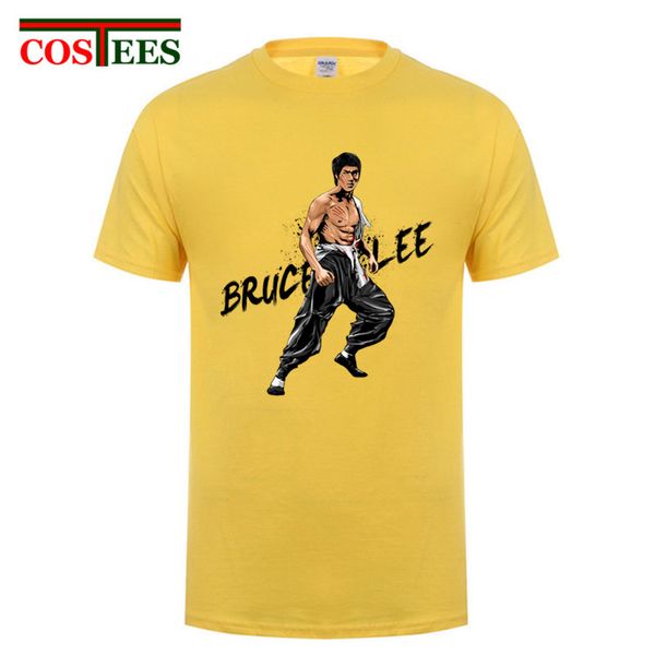 

new 2017 fashion bruce lee design ufc t shirt men's funny mma t-shirt summer jeet kune do tees for male kungfu fans