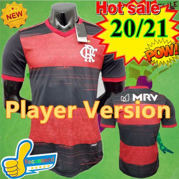

player version 20 21 cr flamenco soccer jerseys 2020 flemish guerrero diego vinicius flamengo gabriel b men football shirt custom made, Black;yellow