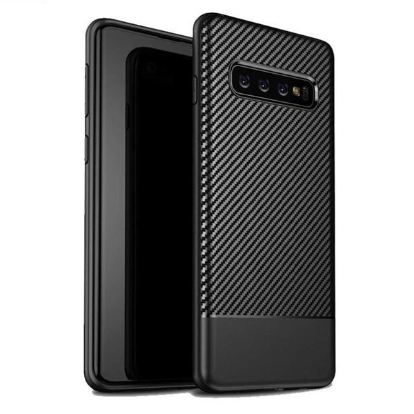 

cgjxsfor samsung galaxy s10 case carbon fiber flexible soft protective case cover for samsung galaxy s10 plus s10 lite