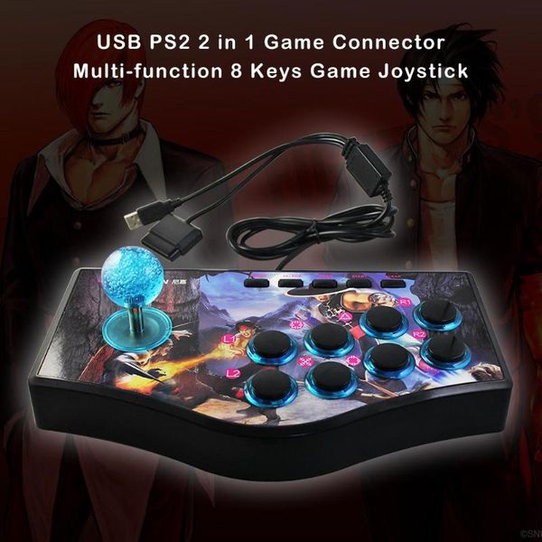 

usb ps2 проводной разъем многофункциональные 8 клавиши игра джойстик для android tv пк проектор универсального