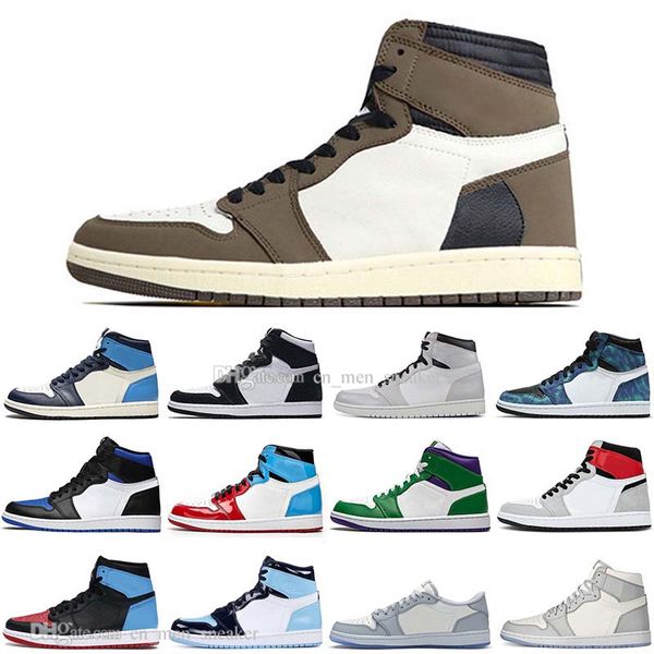 

1 1s high og obsidian mid light smoke grey banned chicago royal toe mens basketball shoes pale ivory women court purple sneaker trainers, White;red