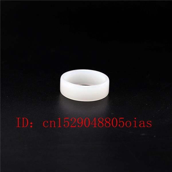 

cluster rings natural white hetian jade ring chinese jadeite amulet fashion charm jewelry hand carved crafts gifts for women men, Golden;silver