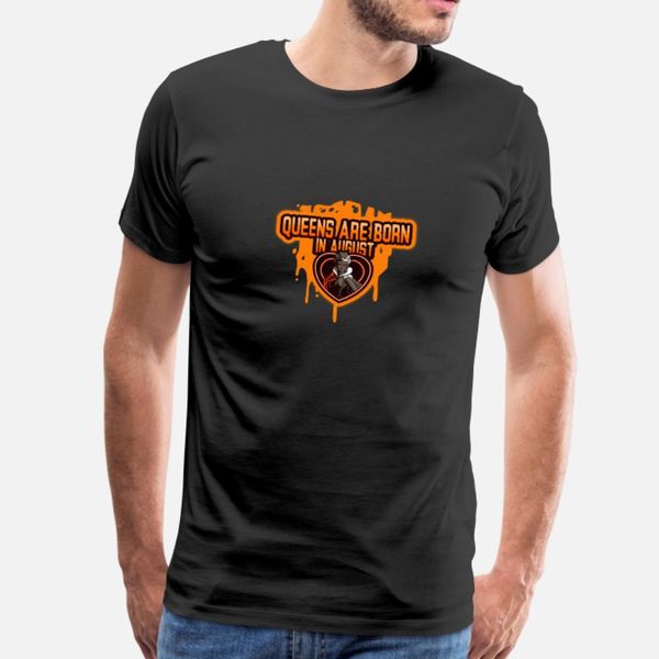 

queens are born in august t shirt men knitted cotton plus size 3xl fit famous breathable spring trend shirt