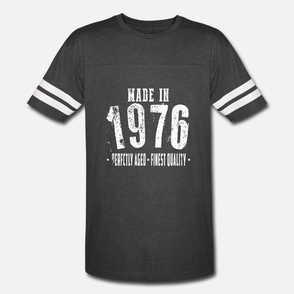 

1976 happy birthday birth year 1976 birthday t shirt men design short sleeve crew neck cool loose comfortable spring normal shirt, White;black
