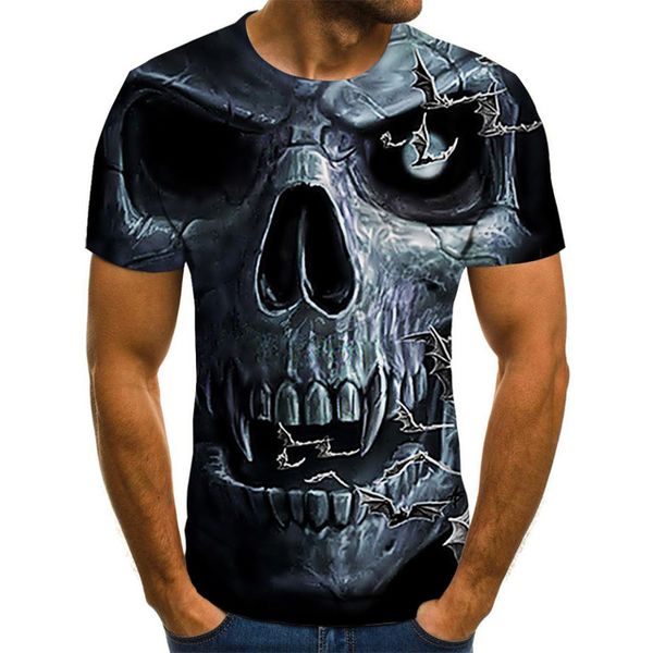 

new for 2020 clothing skull print t-shirt t-shirt breathable 3d print shirts anime graphic comics men clothing