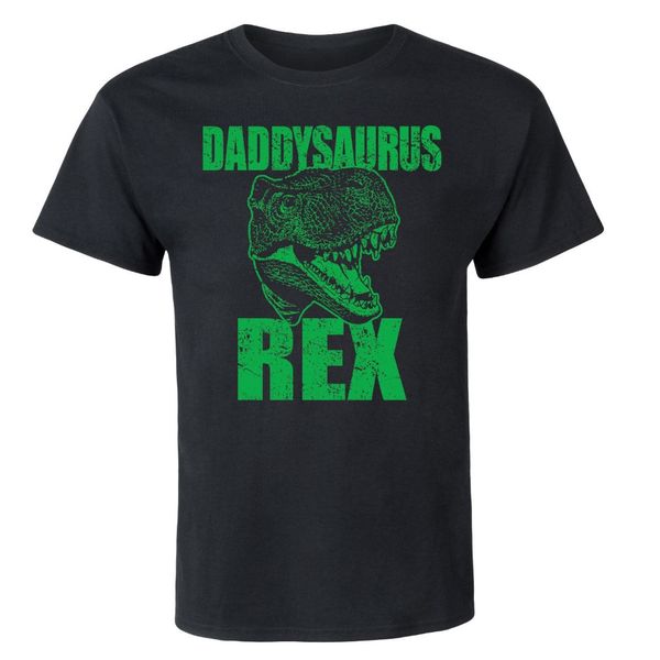 

новая мужская футболка custom напечатана персонализированные футболки daddysaurus rex - adult с коротким рукавом teeshirt design