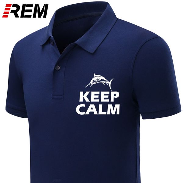

mens polos shirt new fishinger shirt men summer keep calm and go fish shirts cotton short sleeve funny gift polo-shirts