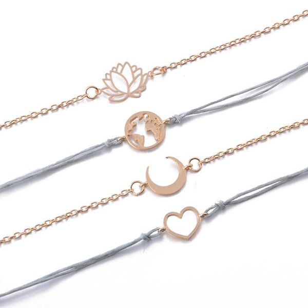 

5 pcs women bracelet set for party lightweight electroplated alloy cuff bracelets ll@17, Golden;silver