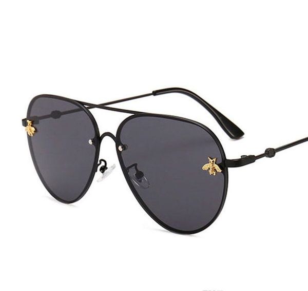 

2019 brand design sunglasses women men brand designer good quality fashion metal oversized sunglasses vintage female male uv400, Black