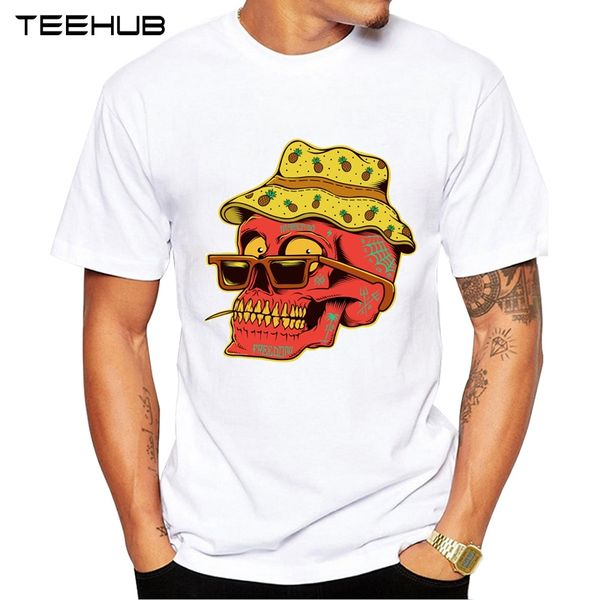 

teehub 2019 o-neck short sleeve t-shirt geek style men t shirt fashion beach skull printed t shirt casual classic tee