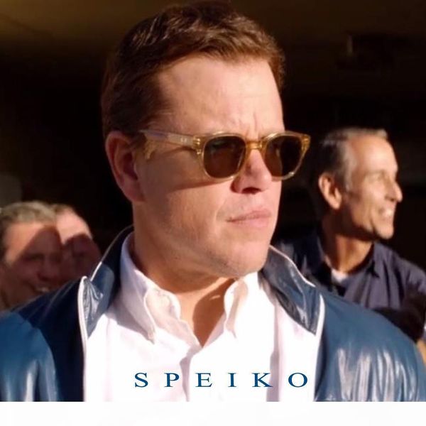 

lemtosh стиль желто-коричневый porlarized очки matt damon солнцезащитные очки индивидуальные рецепт очки защита uv-400, White;black