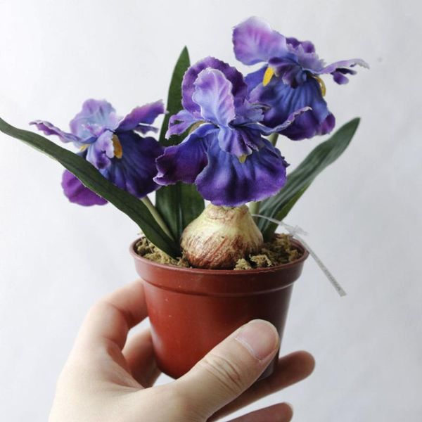 

minir artificial bonsai iris silk flowers bonsai plants artificial flowe for wedding home party decorative