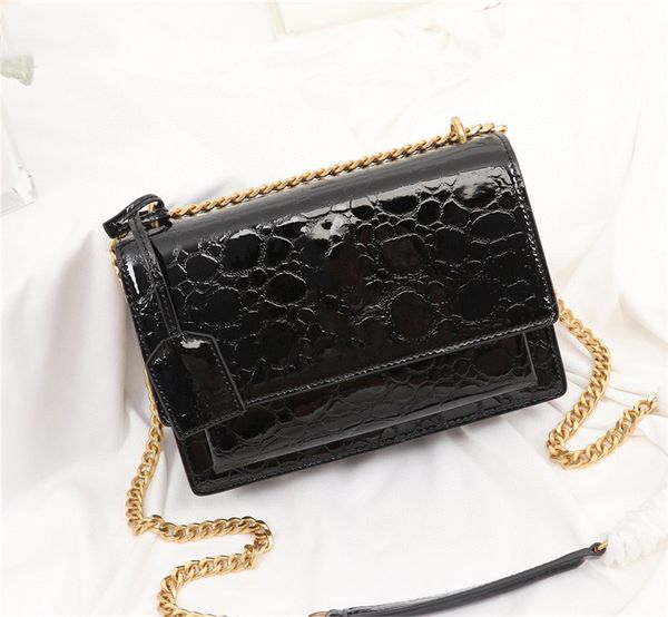 

fashion y sint l crossbody chain bags crocodile pattern classic style genuine leather women handbags purses tote clutch handbag