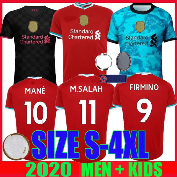 

ппж мохамед салах m. firmino футбол джерси футбол рубашка 20 21 вирджили mane кейт милнер ливерпульских 2020 2021 мужчину детей комплектов у, Black;yellow