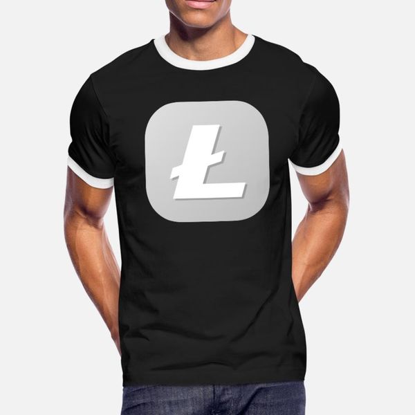 

litecoin t shirt men printed 100% cotton plus size 3xl pictures sunlight casual spring leisure shirt