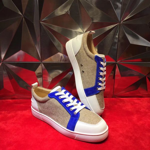 

новое прибытие mens конструктора сетка кожа мужчины свадебных полуботинки повседневных престижный red bottom кроссовки rantulow flat отдых т, Black