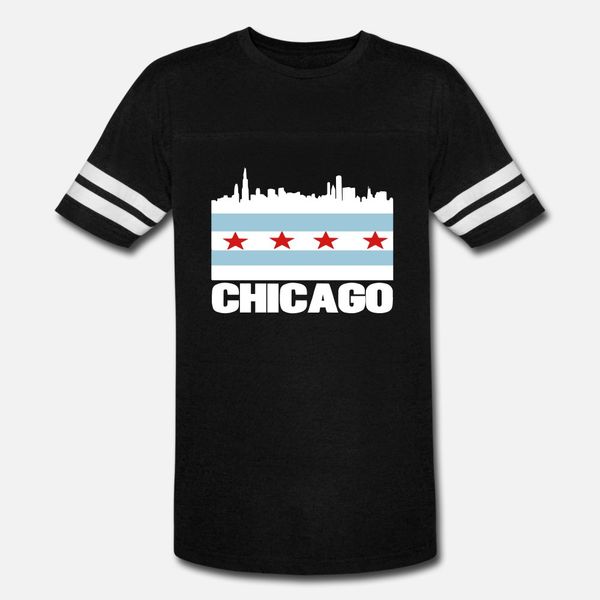 

city of chicago t shirt men personalized 100% cotton s-xxxl vintage gift funny summer style family shirt