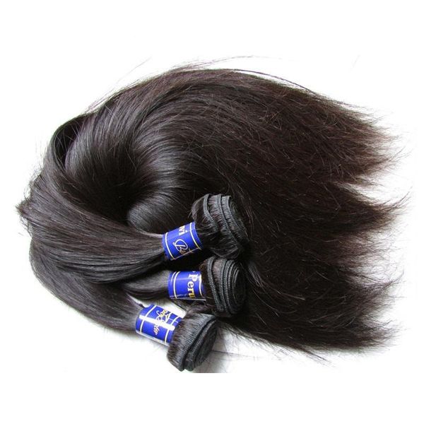 Cabelo Alinhado com Cutícula 10A Feixes de Cabelo Humano 3 Pçs 300g Lote Não Processado Virgem Peruana Remy Extensão de Cabelo Humano Tece Cor Natural