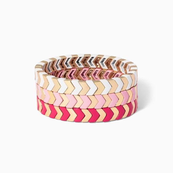 

1pcs classic bracelet men women stackable paint enamel tile bracelets pulseras mujer bangles jewelry accessories, Black