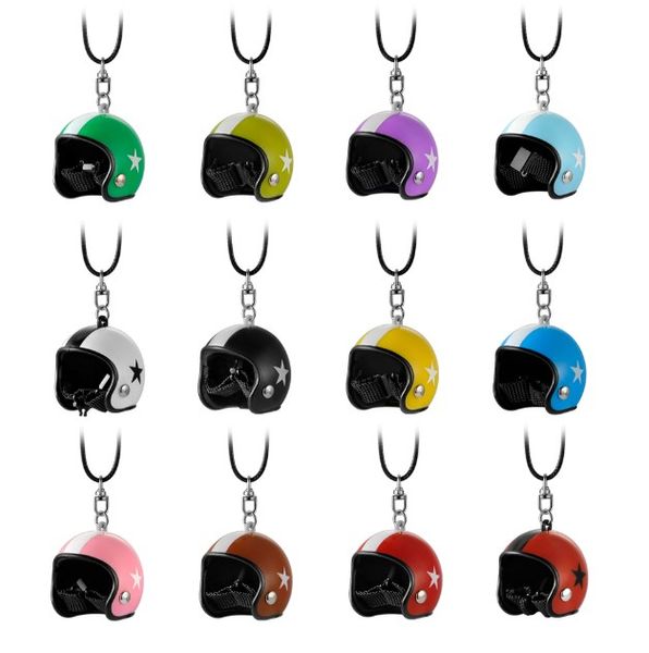 

car pendant cute helmet rearview mirror hanging for automobile interior decoration accessories
