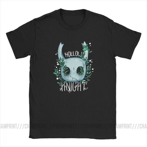

novelty hollow knight t-shirts for men crew neck pure cotton t shirts skull video game short sleeve tees printing