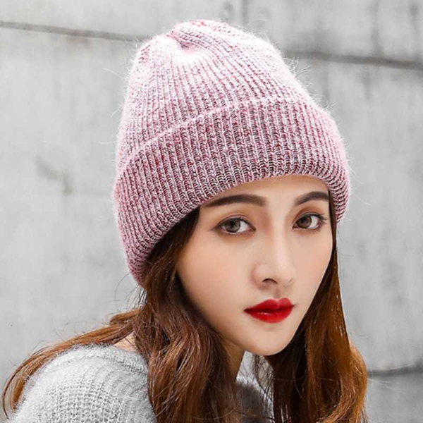 

beanie/skull caps women winter knitted hat lady warm fluff beanie girl solid bonnet femme skullies beanies soft hats women's, Blue;gray