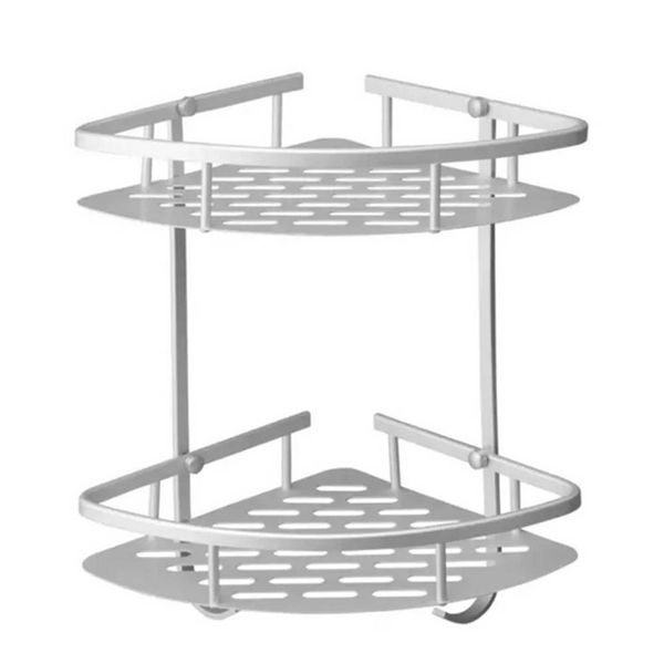 

double - layer triangular aluminum light matte shelves matte corner rack towel pendant