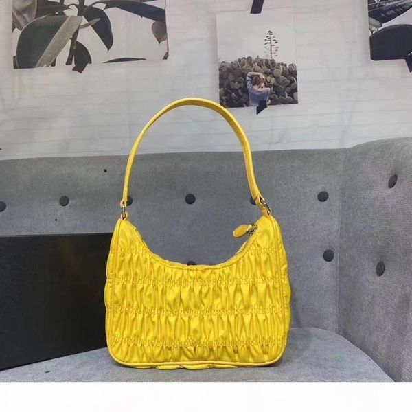 

2020 new desigin luxury nylon pleated nylon hobos bag handle bag colorful desigin style for women 28