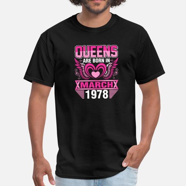 

queens родились в марте 1978 т рубашки мужчин вязаная 100% хлопок s-xxxl урожай солнечный свет повседневный лето картинки рубашка, White;black