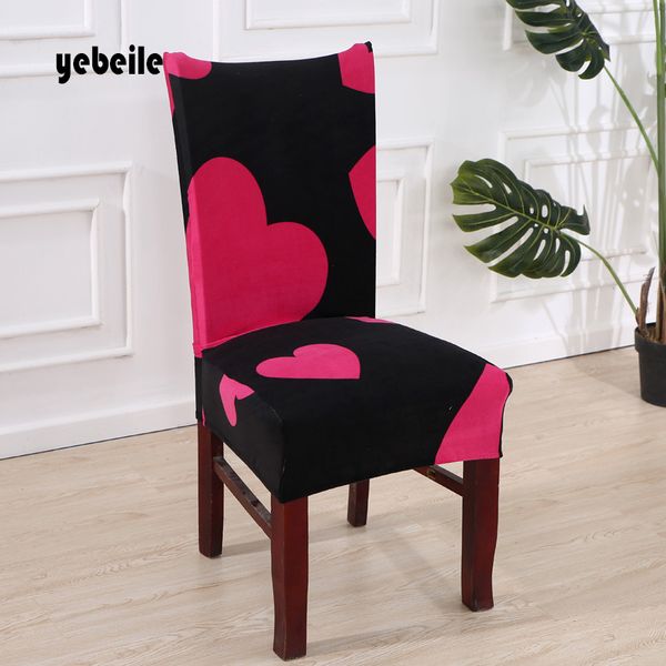 

yebeile 1piece thick plush chair covers polyester solid color dining chair covers stretch flannel seat cover for banquet wedding