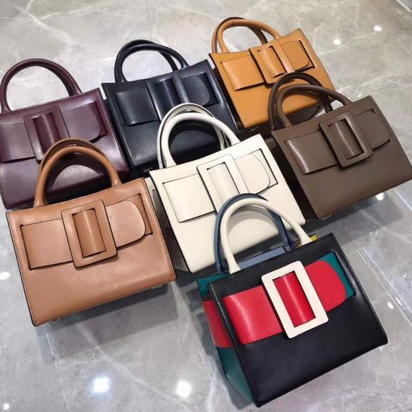 

the new style large belt square buckle genuine cow leather lady handbag & one shoulder bag &crossbody bag 7 color