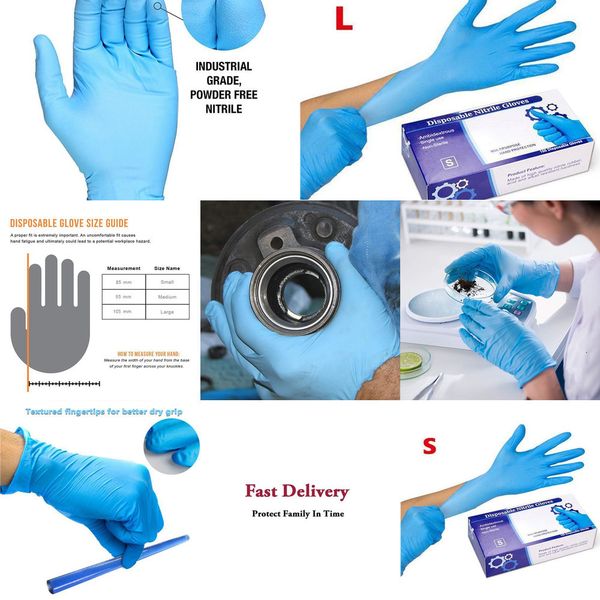 

real rubber 100pc disposable gloves latex protective dishwashing/kitchen/ /work/garden glove un aei1