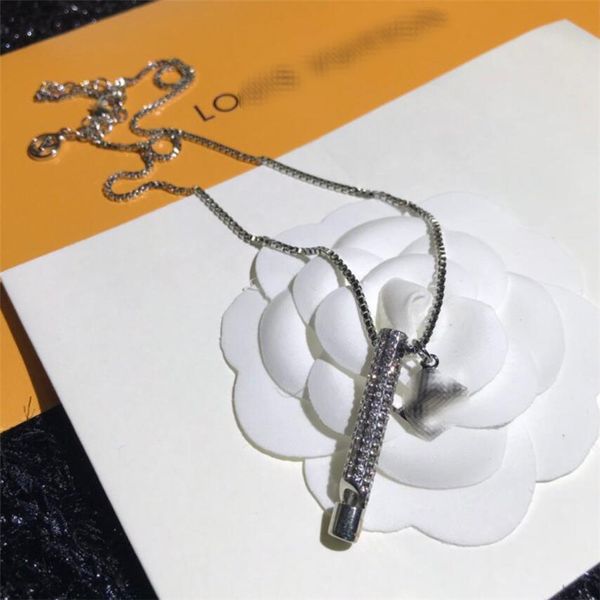 

creative whistle pendant necklaces high street personality charm men women necklace vintage full diamond couple necklaces, Silver