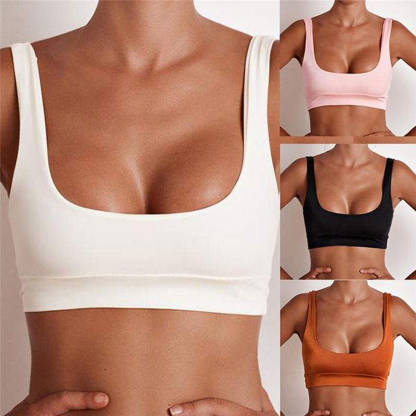 

2020 women tank vest crop t-shirt summer beach clubwear sleeveless sports woman girls bralette sports, White