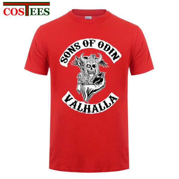 

2017 funny graphic funny print ragnar lothbrok t shirt men vikings sons of odin valhalla round neck short sleeve vikings t shirt