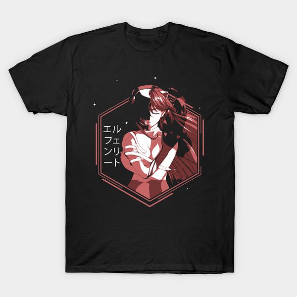 

мужчины футболку elfen lied люси аниме рубашка tshirt женщины футболка мужчины хлопок тис топы hip hop harajuku streetwear