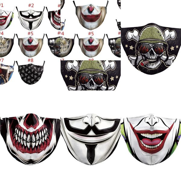 

цифровые маски halloween дизайнер лицо мода печати маски мужчины маскарад партии joker face h4261