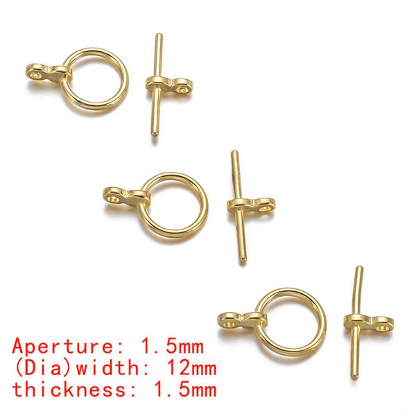 

20sets gold color metal fastener toggle clasp chain ends buckle connectors for jewelry making diy bracelet necklace accessories