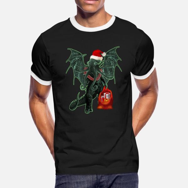 

santa ктулху футболка мужчины хлопок customize s-xxxl новизна anti-wrinkle смешной повседневный весна осень outfit рубашка