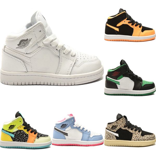 

самое высокое качество vintage 1 og разводят kids high-top скейтборд обуви originals 1s бред kid противоскользящие резиновые встроенный увел, Black