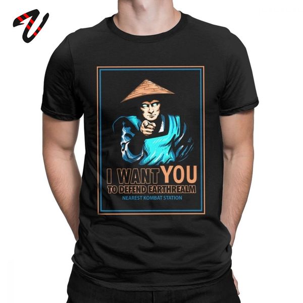 

men's tshirt raiden i want you for mortal kombat tees 11 fighting game t shirt awesome cotton clothing gift t-shirts