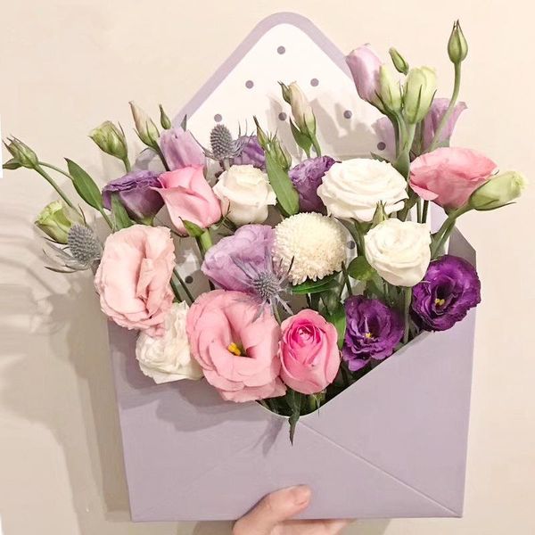 

box 4pcs box packaging creative fold 20x7x14.5cm gift envelope flower flower paperboard flowers decoration wrapping home home2010 gdxqn