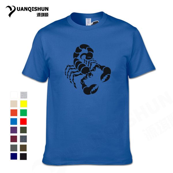 

scorpion printed tshirt summer men brand clothing 16 colors o-neck cotton short sleeve animal t-shirt xs-3xl tee