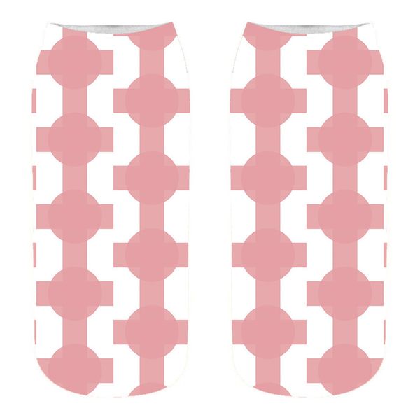 

мода творческий точки и линии персонализированных носки 3d цифровые печатные носки печатные смешные короткие носки для женщин / девушки / му, Black;white