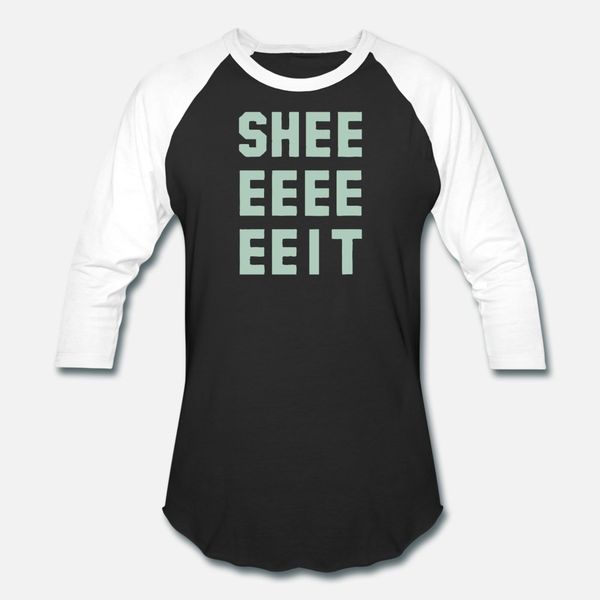 

shee eeee eeit fashion slang t shirt men print short sleeve crew neck letter fitness basic summer natural shirt