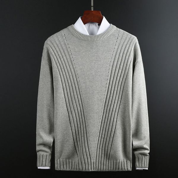 

men's sweaters round neck sweater in autumn and winter 2021 korean trend pullover, White;black