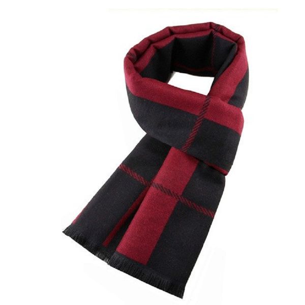 

men's scarf imitation cashmere scarves korean winter warm scarf plaid business fashion versatile bib custom logo, Blue;gray