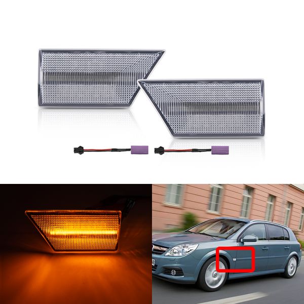 

2pcs for signum 2003-2008 vectra c 2002-2008 front amber led side marker lights error free