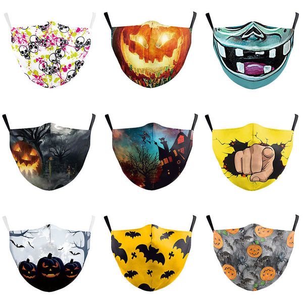 

halloween designer facemask masquerade fashion mask party joker pumpkin head dust mouth cover sports washable protective reusable